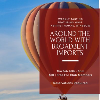 Thursday Tasting - February 26th, 6pm