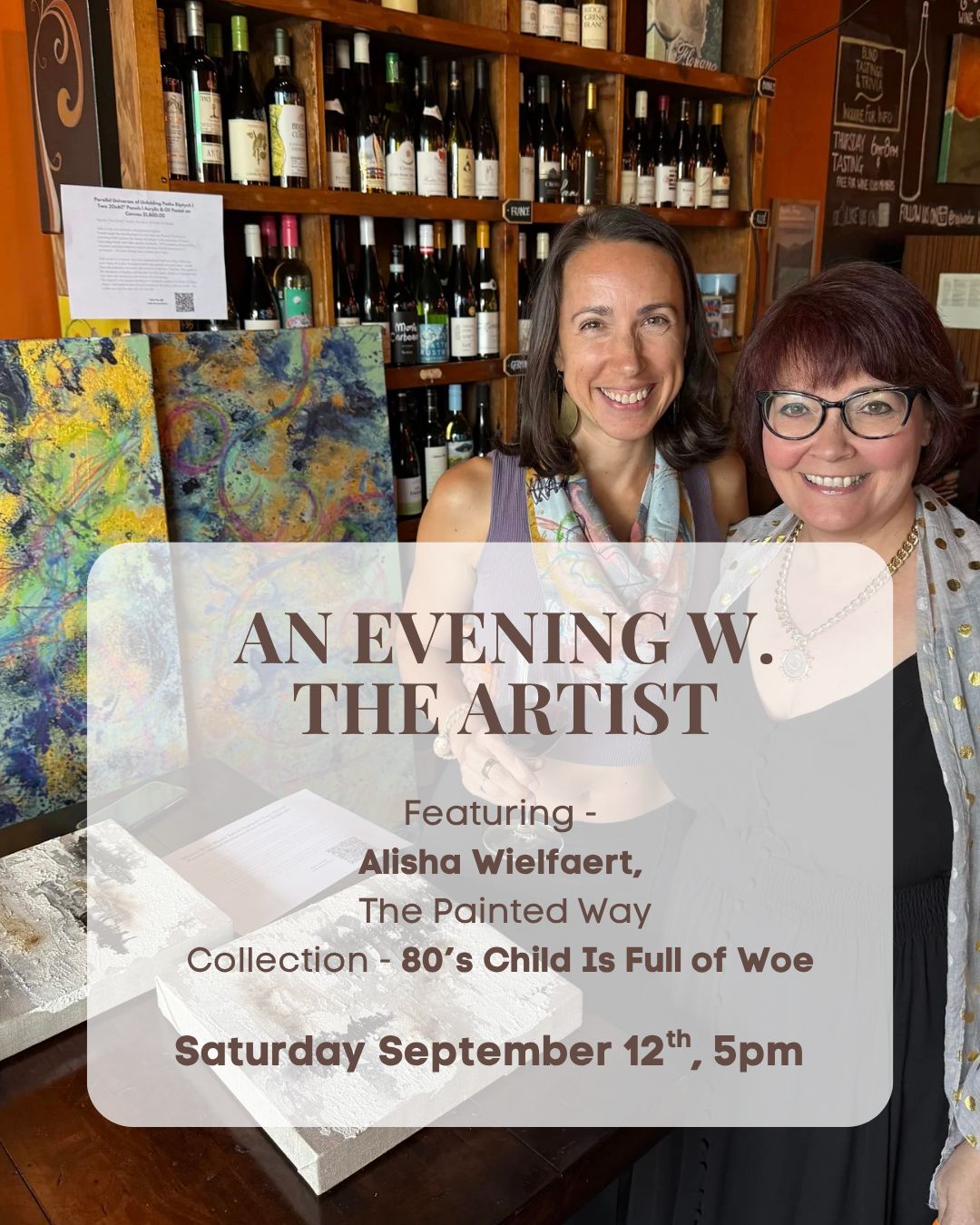 Night W. The Artist - Alisha Wielfaert, September 12th, 5pm