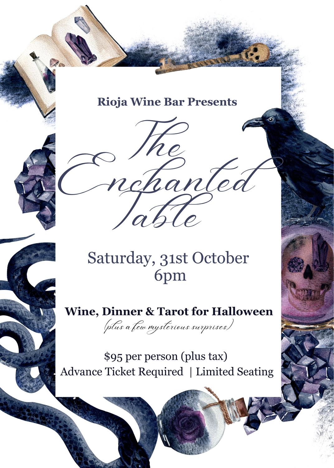 The Enchanted Table - Halloween Dinner Party, Sat. 10/31, 6pm
