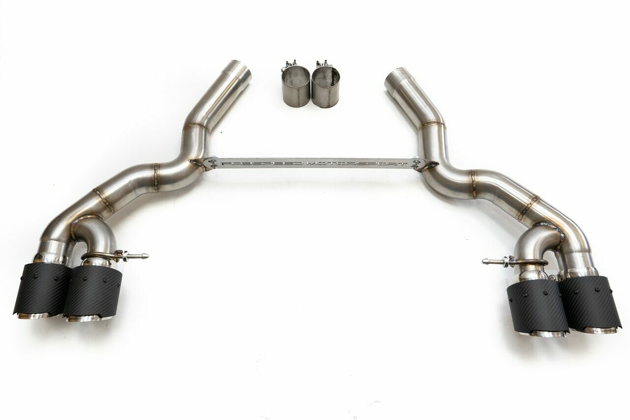 BMW M5 F90 Muffler Bypass Pipes with Quad Style Tips