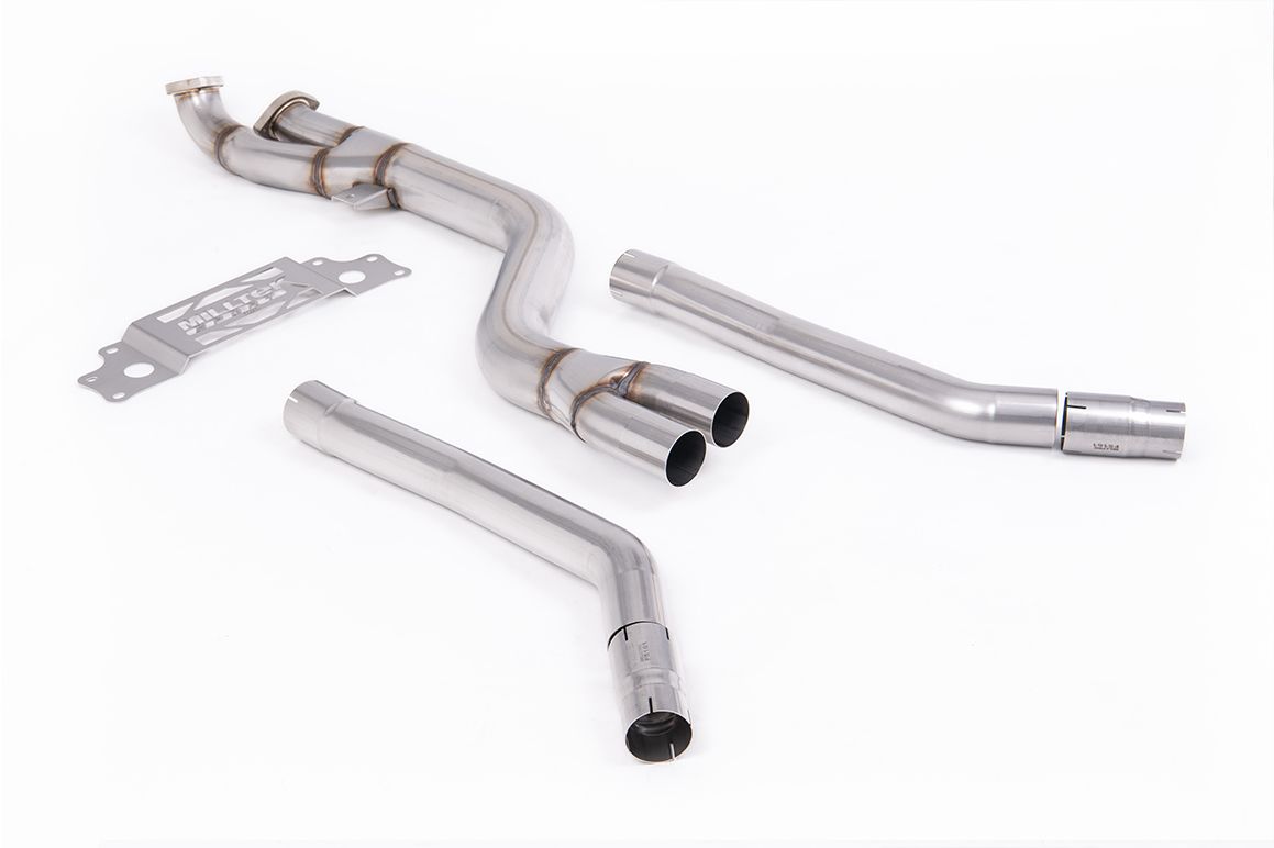 Milltek Single Mid Pipe 102mm (4" inch) - Non Resonated to OE Axle Back Only