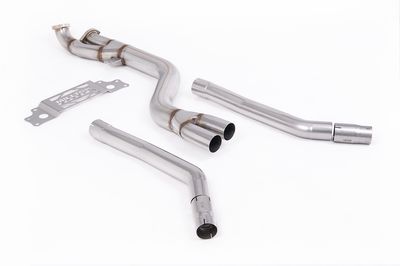 Milltek Single Mid Pipe 102mm (4" inch) - Non Resonated to OE Axle Back Only