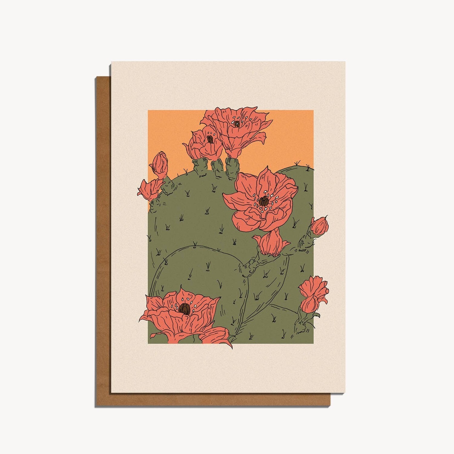 Cactus Flower Card