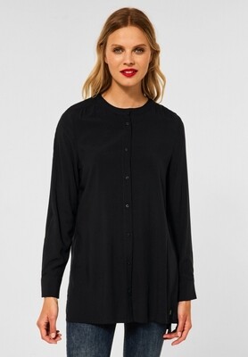 Lange blouse in effen kleur - Black