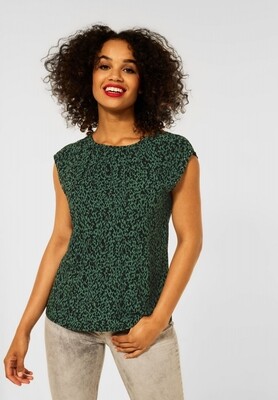 Blouse met allover print - Bright olive