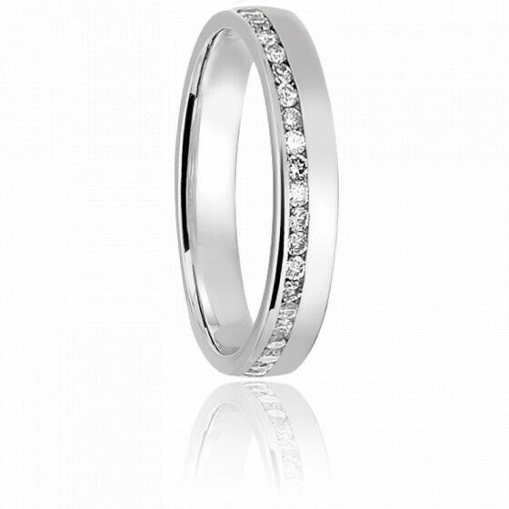 
Alliance Cassini or blanc 18K, diamants 0,59 ct