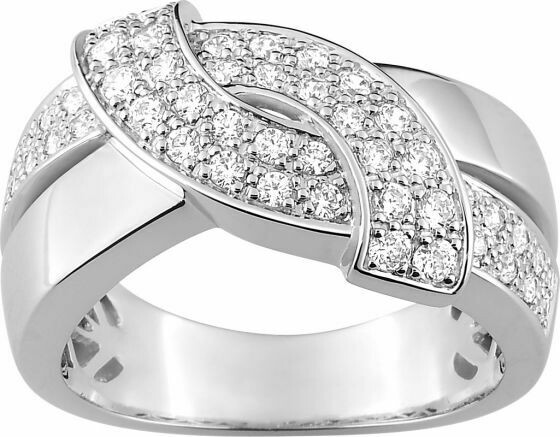 Bague Diamant 0.62ct Or 750 Blanc