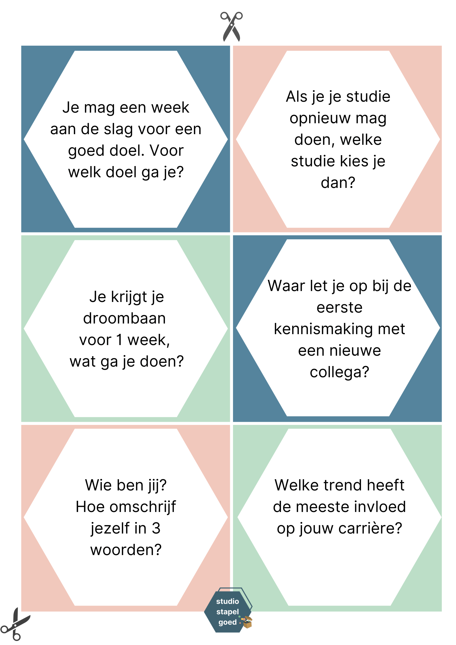 Printable Kaartenset Stapelgoed Gesprek (100 Kaartjes)