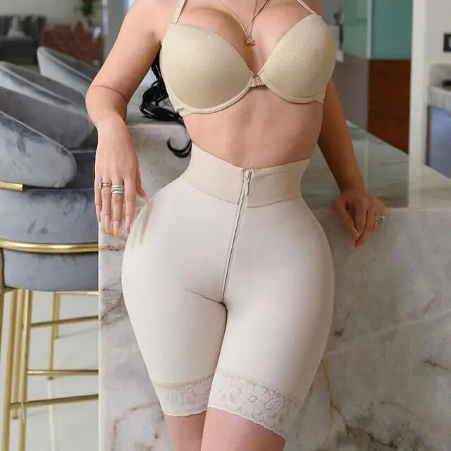 شورت الكورسيه السحاب كولومبي قطن مع سترج BL8717