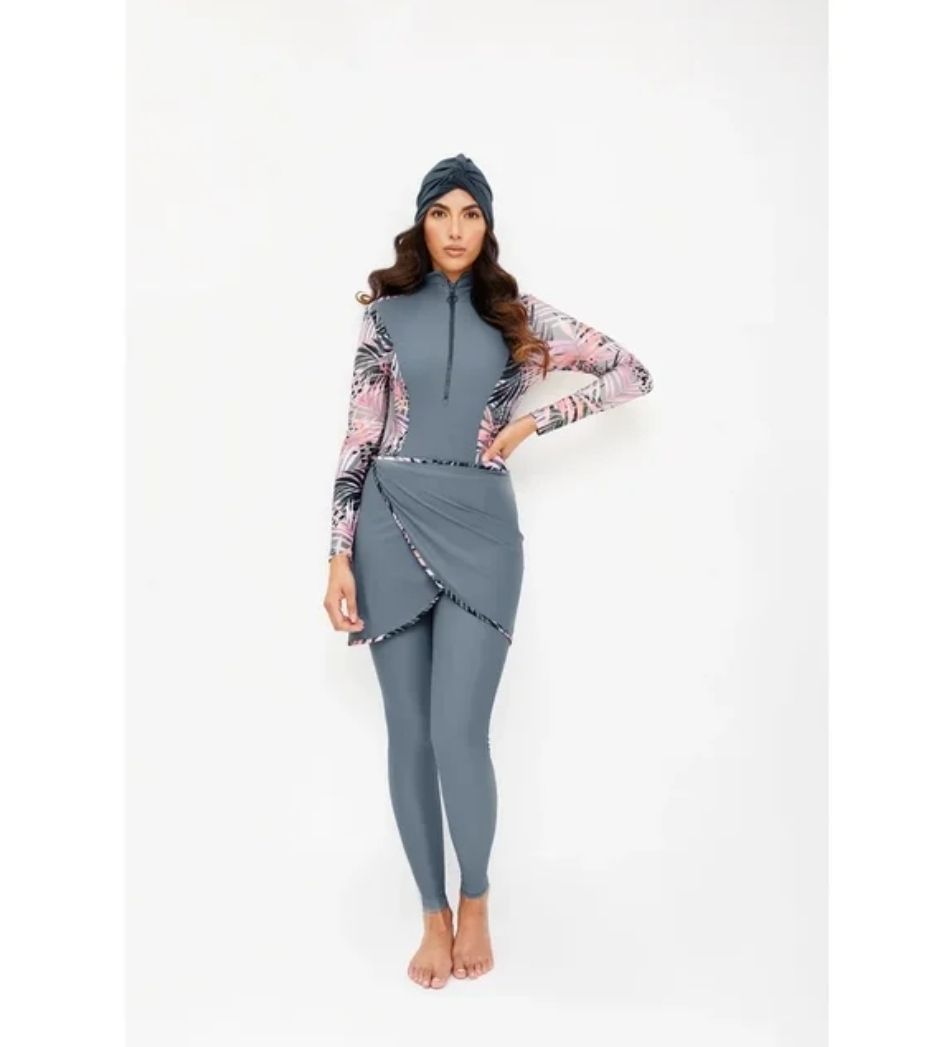 Gray swimming suite