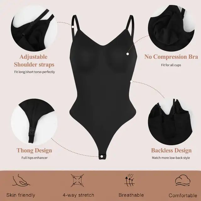 Bodysuit shaper كولومبي اسود