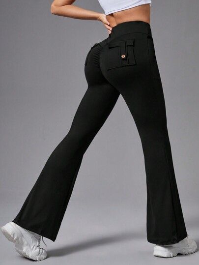 Bootcut pants black