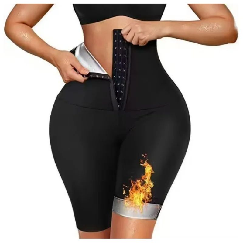 ✨ الوصف: 🔥 جاهزة تحرقين الدهون وتسوين فورمة الساعة الرملية؟ مشد الشورت الحراري كامل هاي ويست يشد البطن، ينحت الخصر