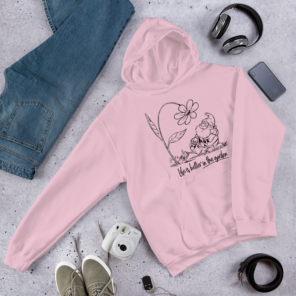 Life Is Better Garden Gnome Unisex Hoodie