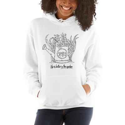 Life Is Better Watering Can Unisex Hoodie