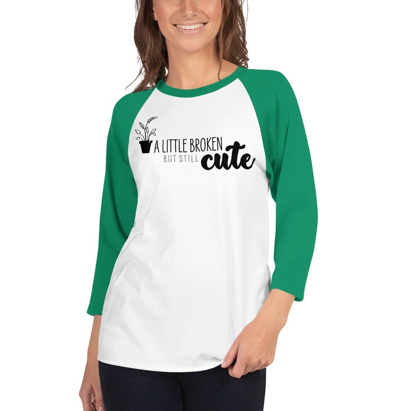 Broken 3/4 Sleeve Raglan Shirt
