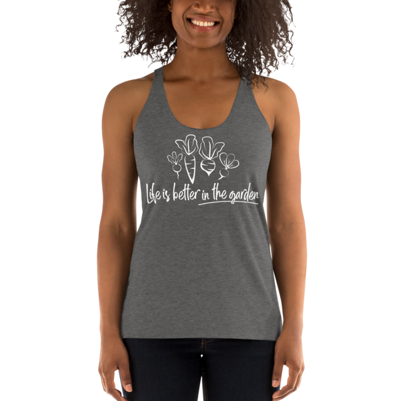 Life Is Better 3 Veggies Women&#39;s Racerback Tank