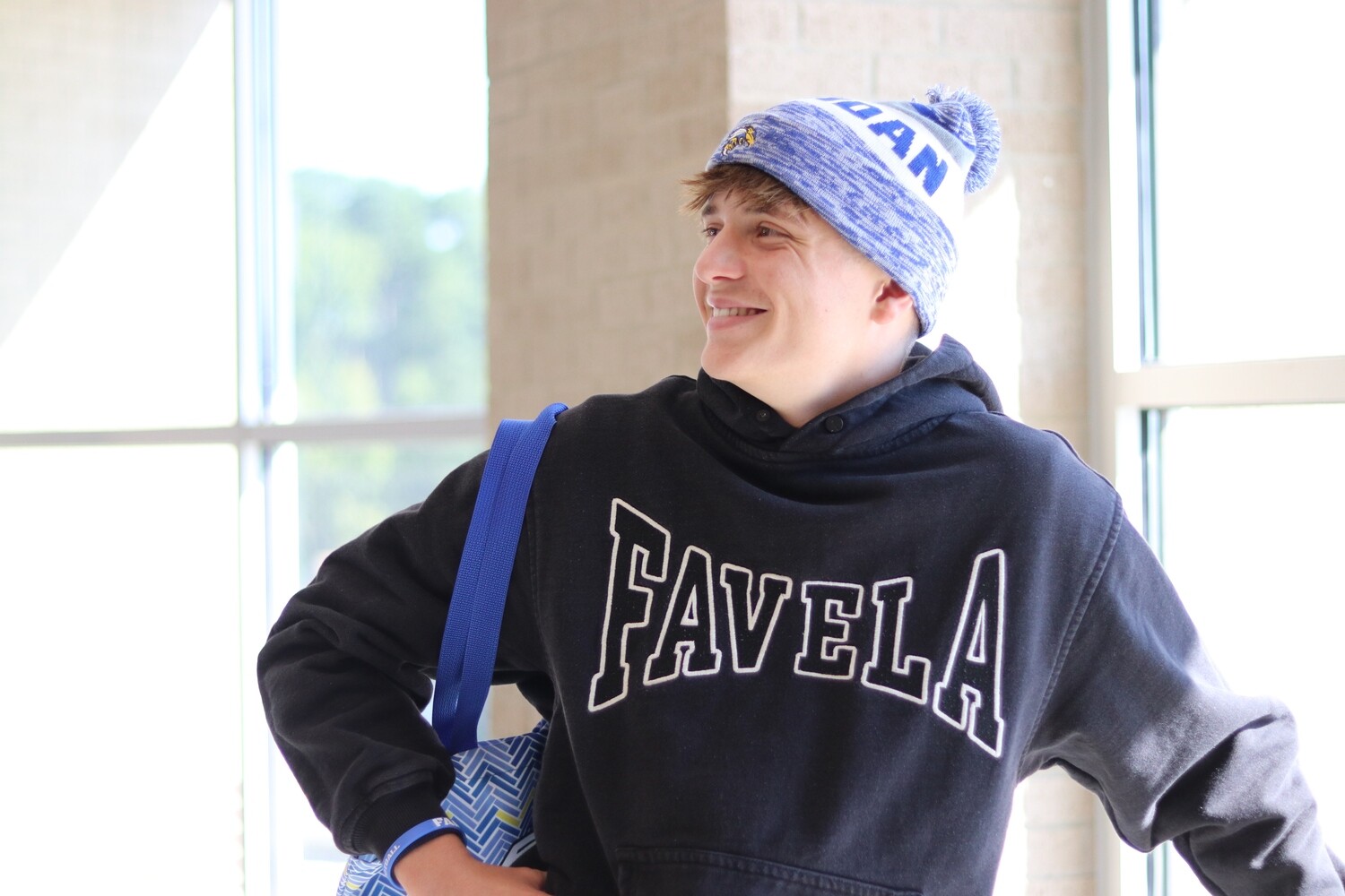The Game Pom Beanie Heather Blue