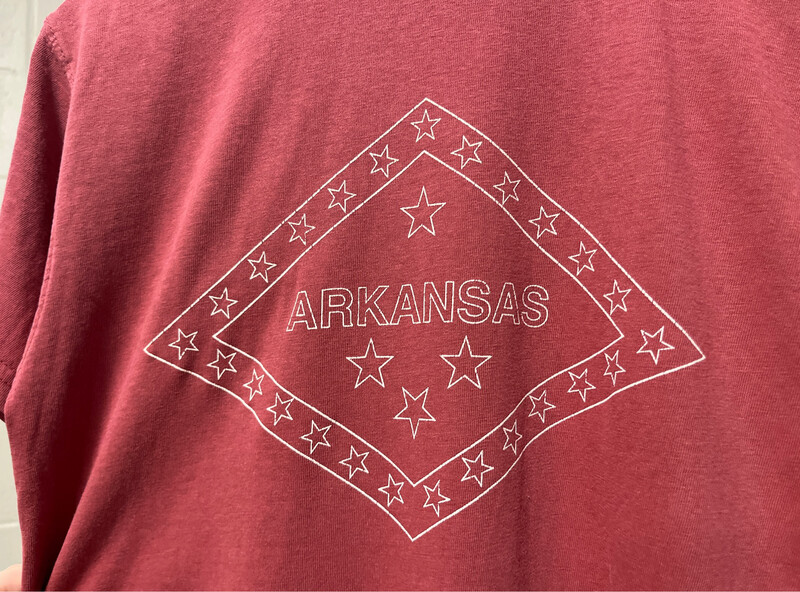 Coastal Wash Scarlet AR Flag Short-Sleeve