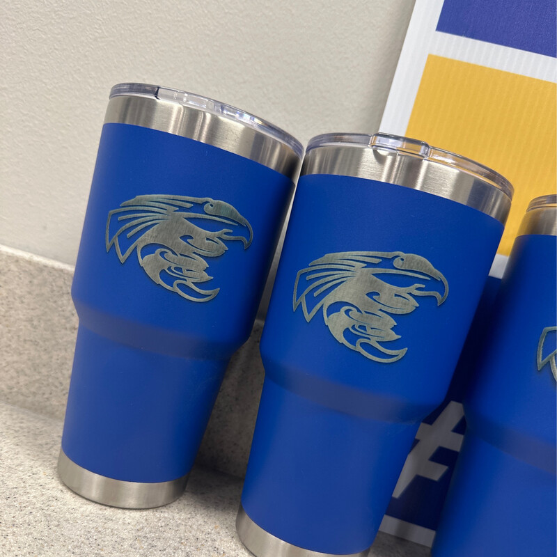 30oz W/ Lid Blue Tumbler