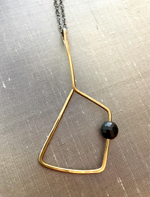 Geometric brass Pendant