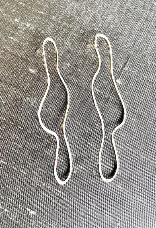 Sterling Silver Free Form Drop Posts