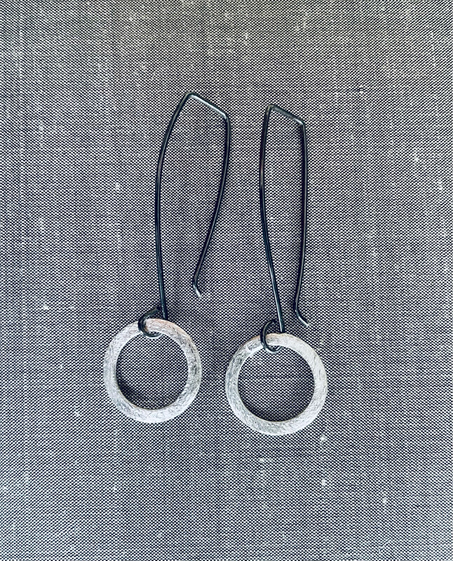 Texturized Circle Earrings