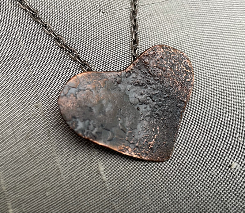 Reticulated copper Heart