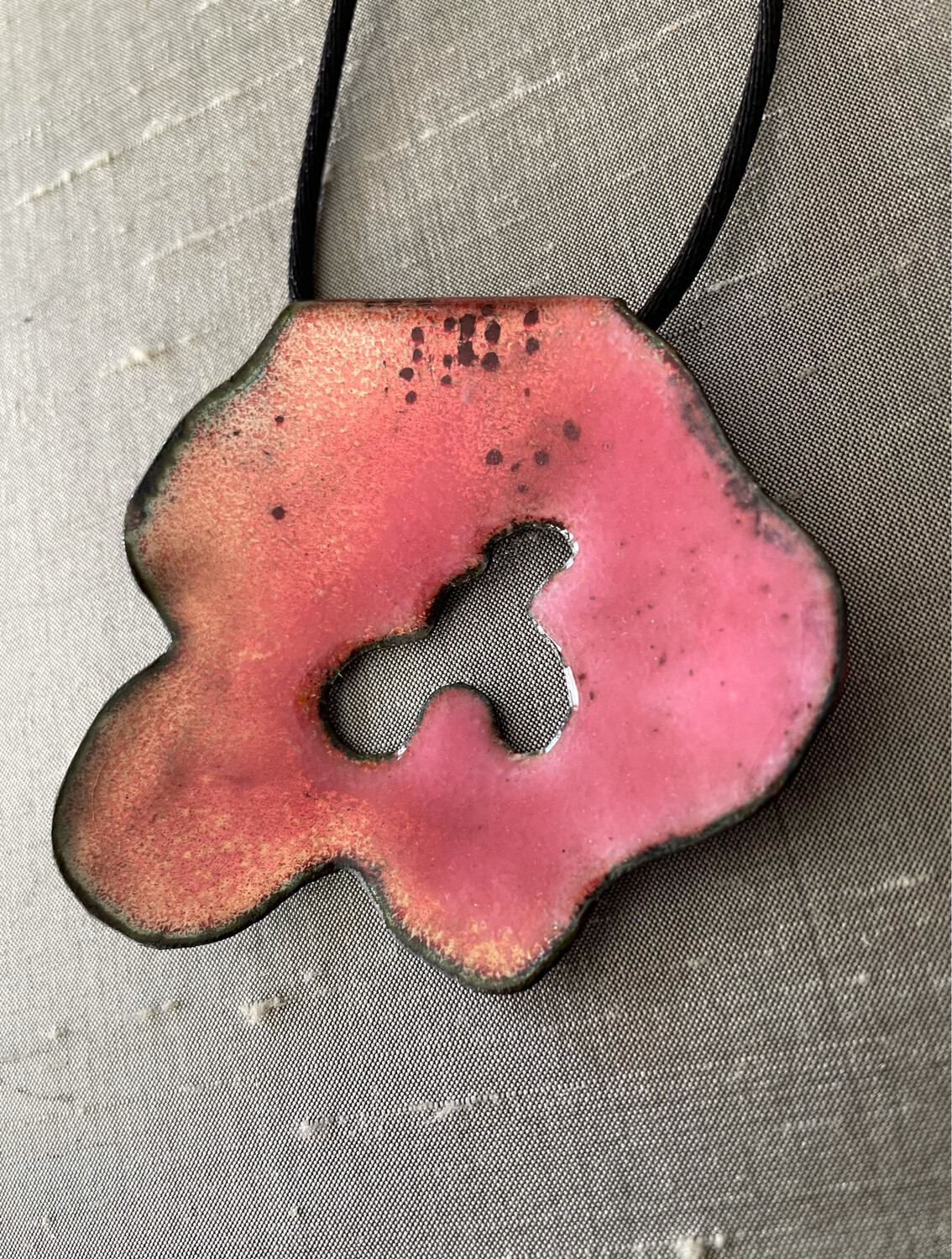 Pink Enamel Flower