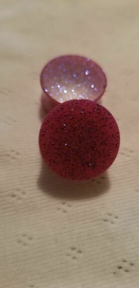 20mm Pink Sparkle Plugs