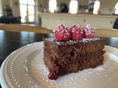 Triple Chocolate Cake with Berries
