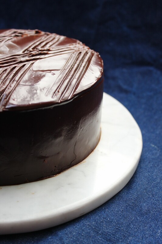 Triple Chocolate Cake with Berries