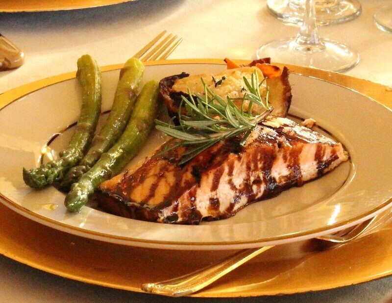 Mustard Maple Glaze Salmon (Serves 4)