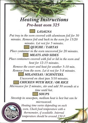 Heating Instructions