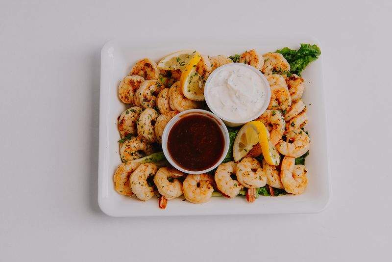 Shrimp Platter with Cocktail Sauce and Citrus Mayo (serves 10 approx.)