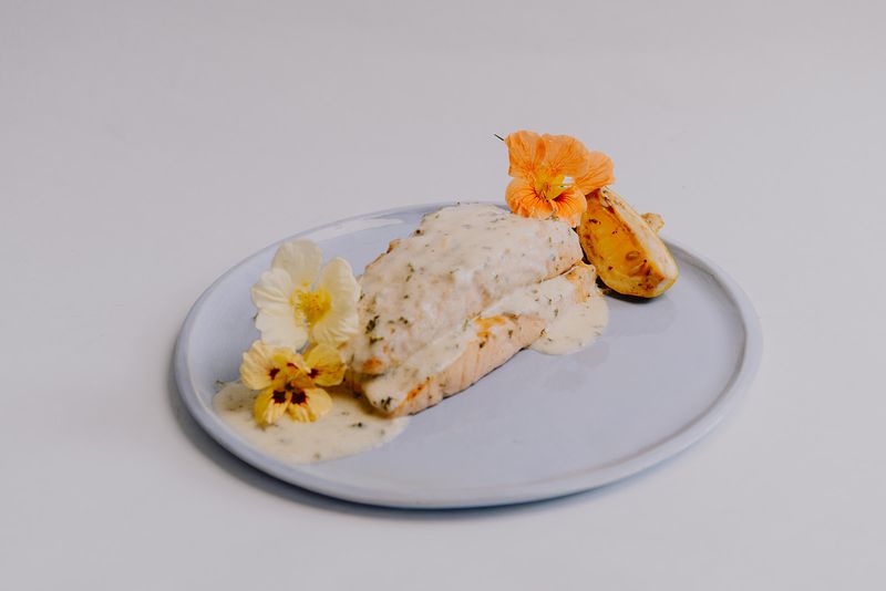 Mustard Maple Glaze Salmon (Serves 4)