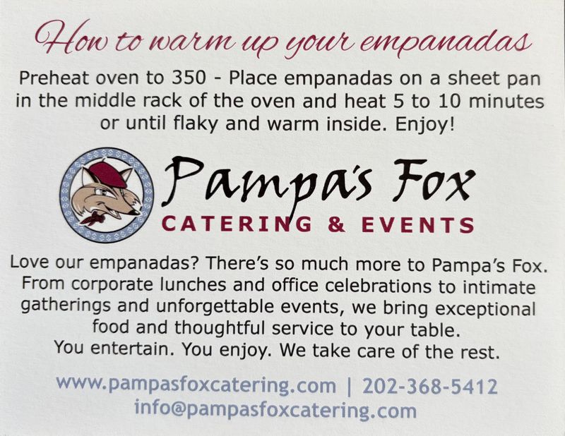 Heating Instructions for Empanadas