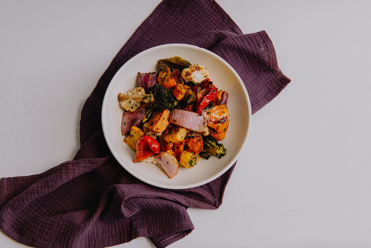 Roasted Seasonal Veggies (serve 4)
