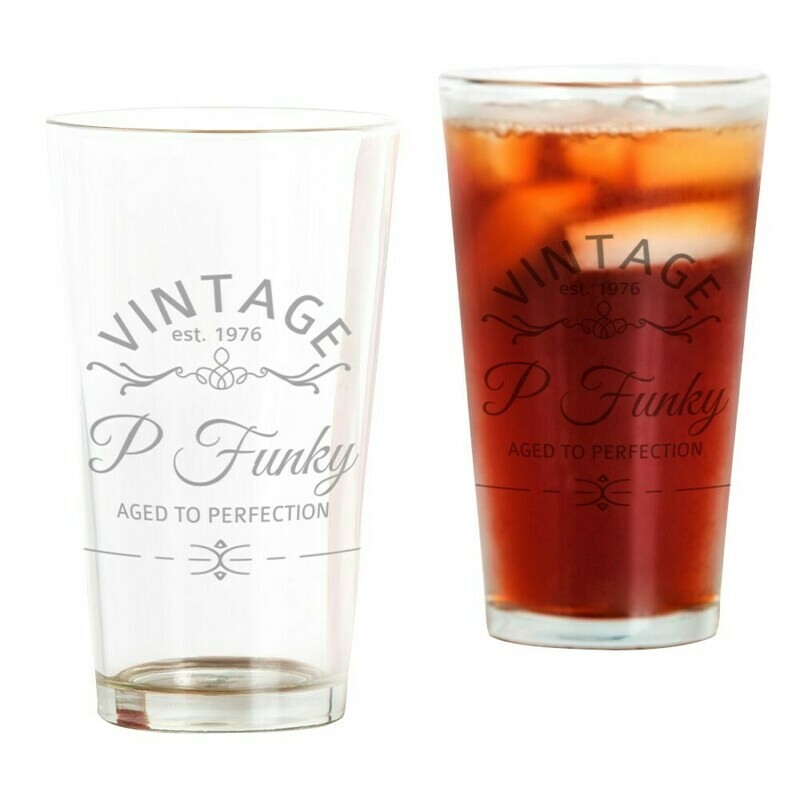 Vintage P Funky Glass