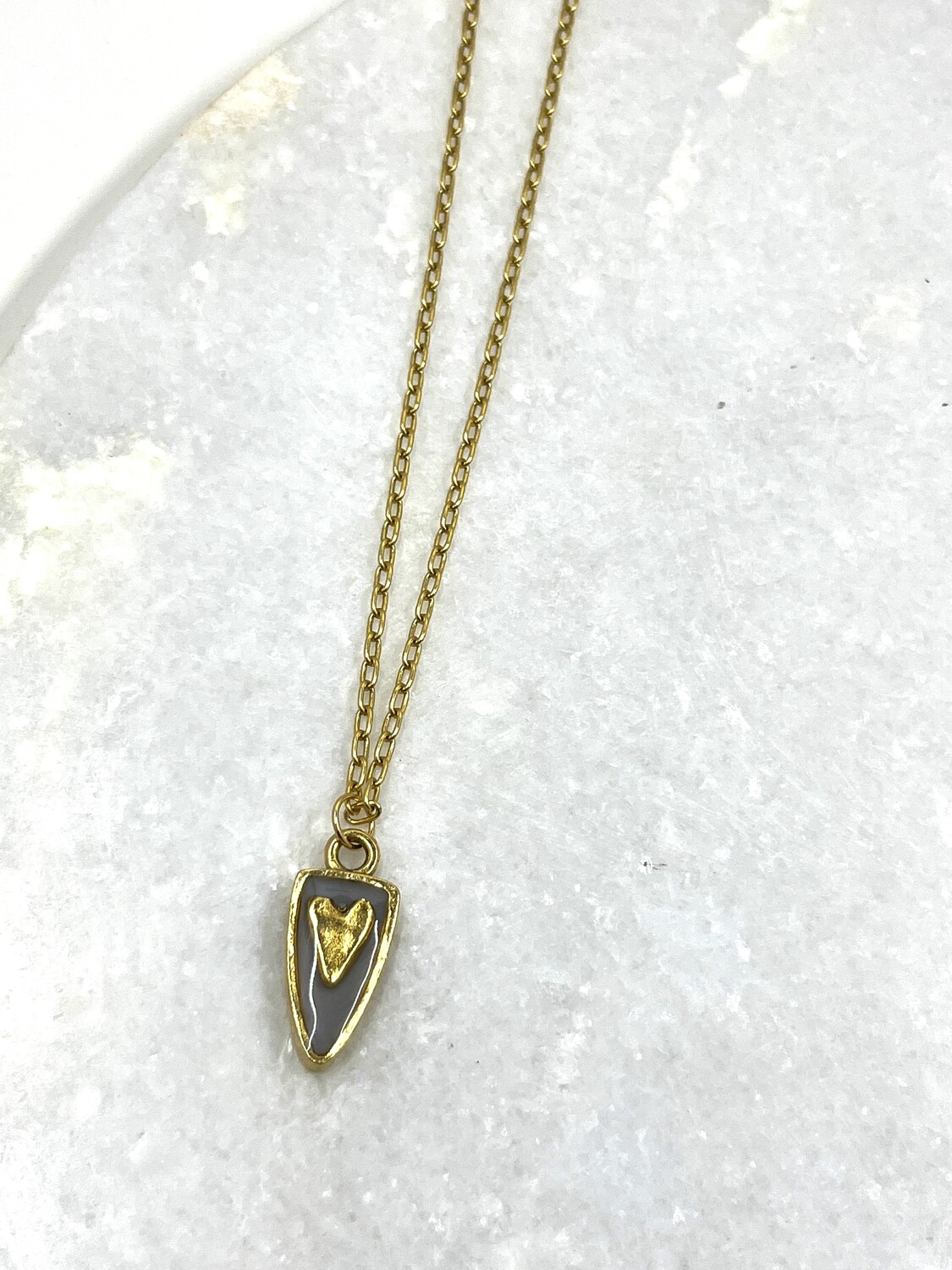 PEACE + PASSION JEWELRY --   Arrowhead Pendant  --   Heart Charm
