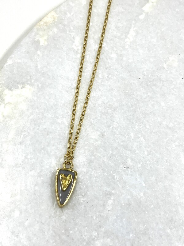 PEACE + PASSION JEWELRY --   Arrowhead Pendant  --   Heart Charm
