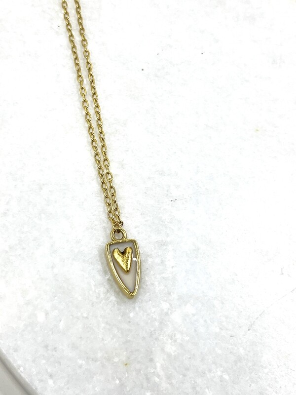 PEACE + PASSION JEWELRY  --  Arrowhead Pendant --  Heart Charm