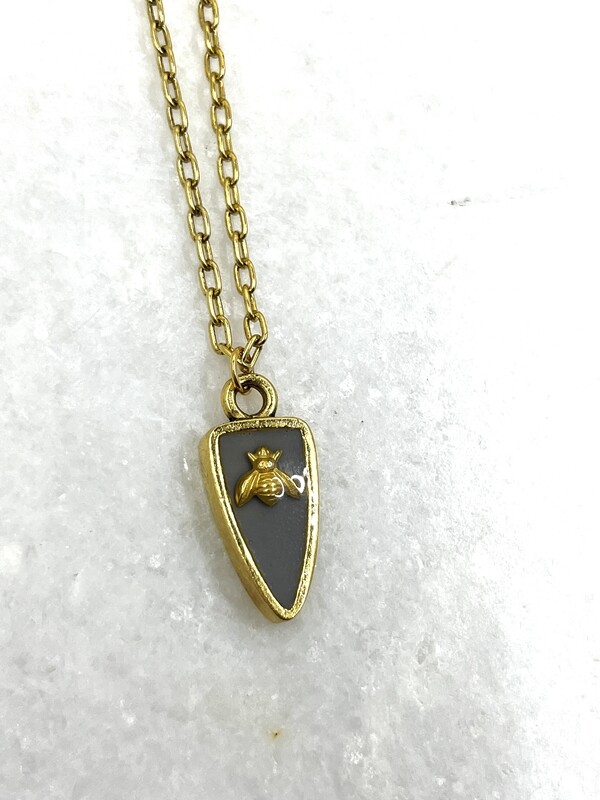 PEACE + PASSION JEWELRY --  Arrowhead Pendant--Bumble Bee Charm