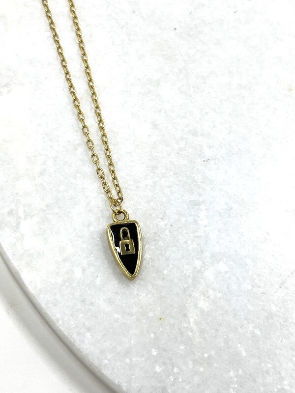 PEACE + PASSION JEWELRY  --  Arrowhead Pendant  -- Key Lock Charm