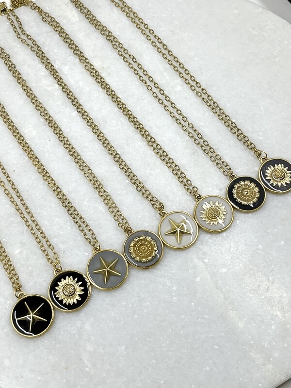 PEACE + PASSION JEWELRY  --  Large Circle Pendant -- Medallion Charm