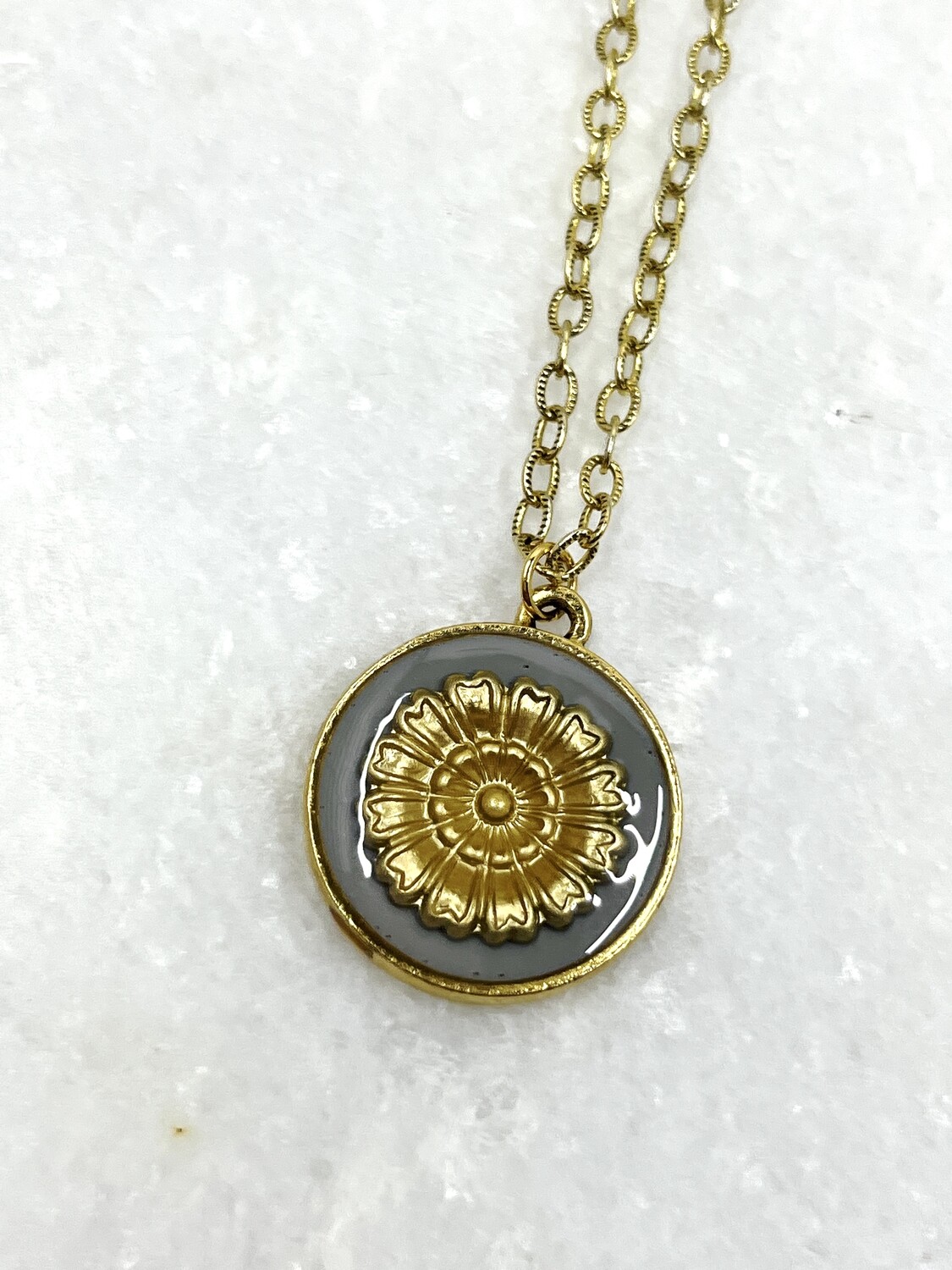 PEACE + PASSION JEWELRY  --  Large Circle Pendant -- Medallion Charm