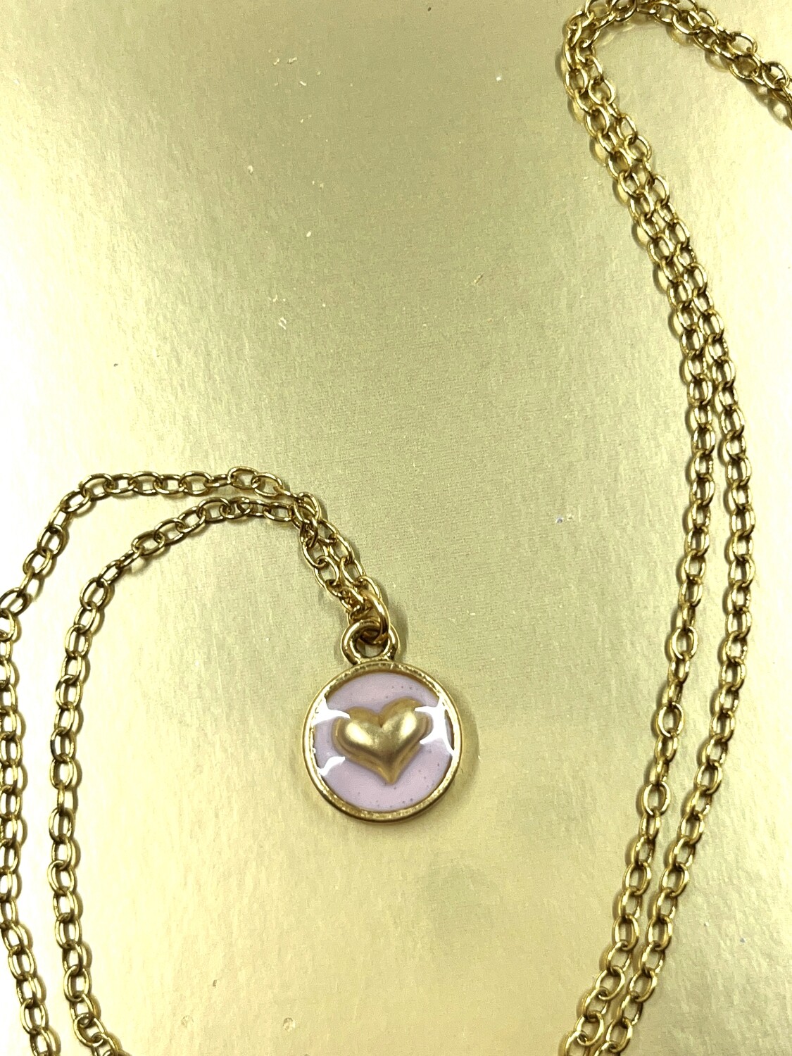 PEACE + PASSION JEWELRY  --  Lovestruck Collection  --  Small Circle Pendant  --  Heart Charm