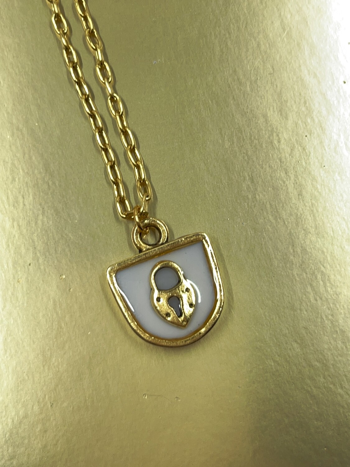 PEACE + PASSION JEWELRY  --  Lovestruck Collection  -- Half Circle Pendant--Heart Keyhole Charm