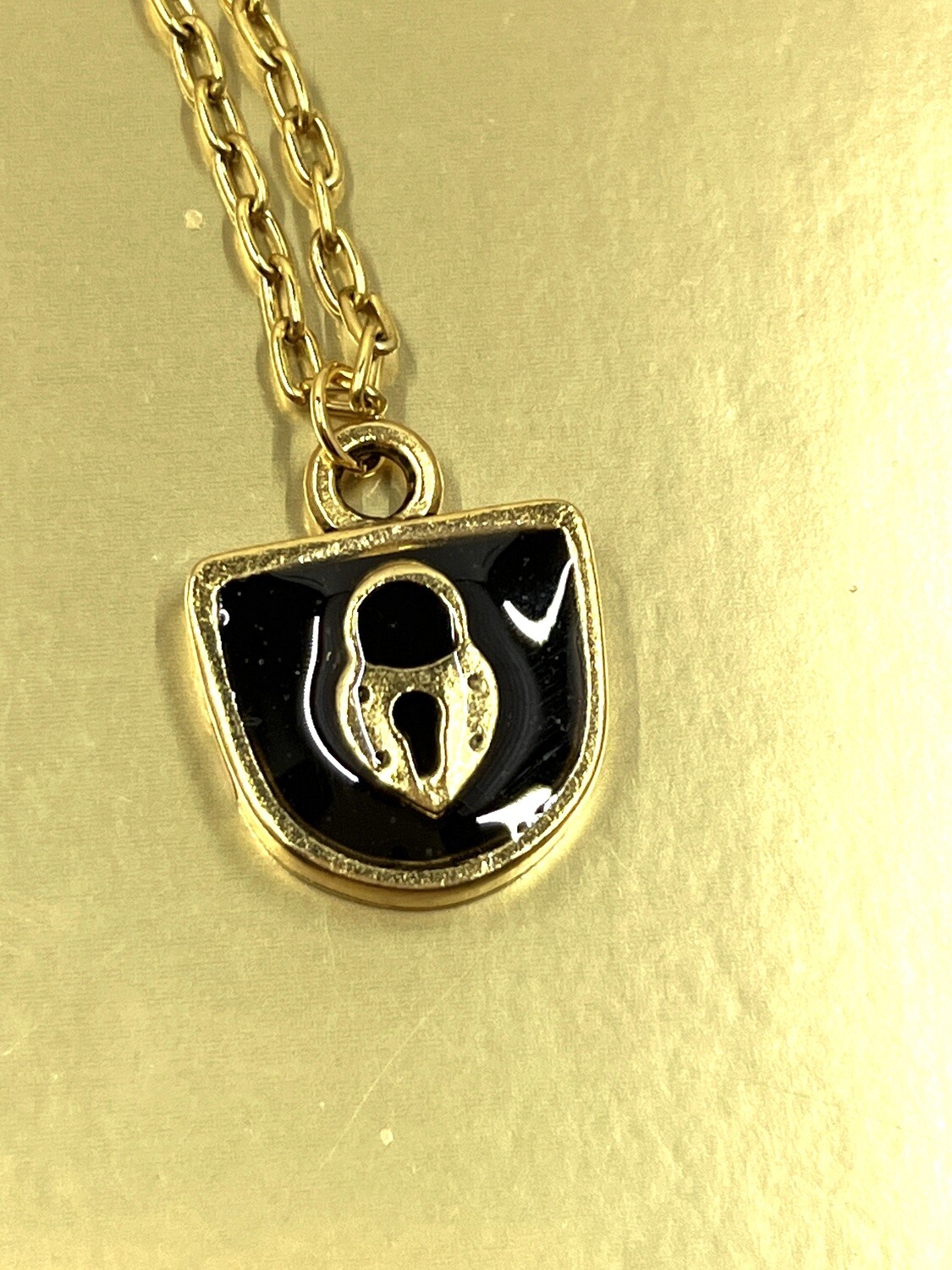 PEACE + PASSION JEWELRY  --Lovestruck Collection --Half Circle Pendant --Heart Keyhole Charm