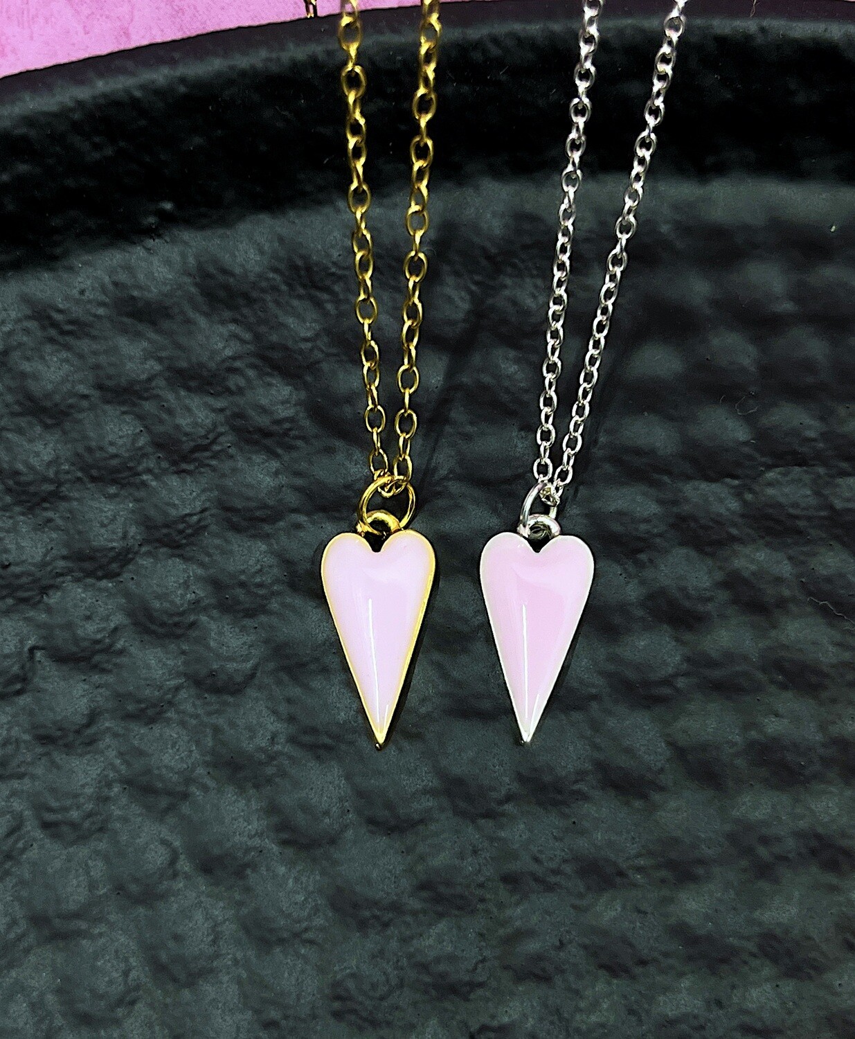 PEACE  + PASSION JEWELRY  --  Pink Heart Pendant
